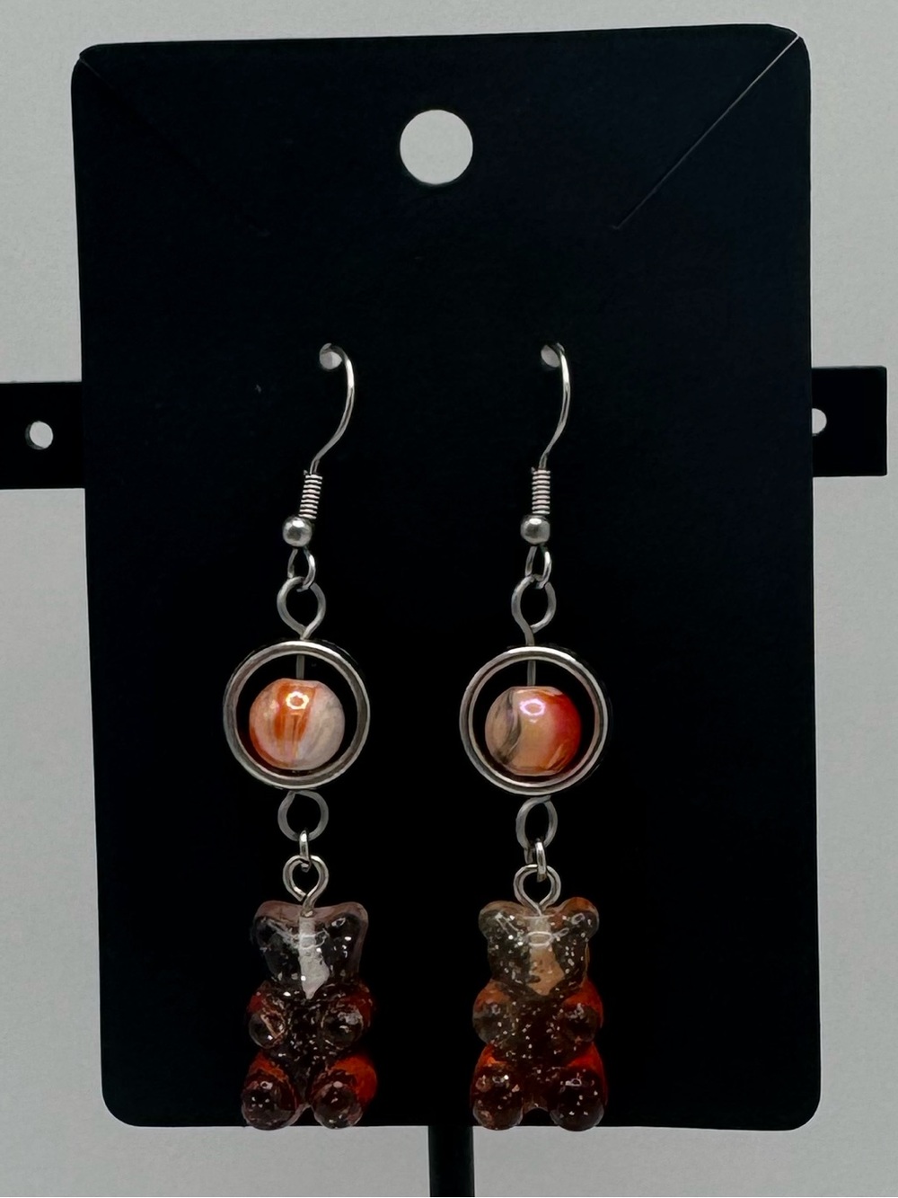 Brown Gummy Bear Drop Earrings